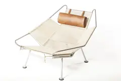 Hans J. Wegner, 'Flag Halyard' Chair, 1960s, Enameled and matte chrome-plated steel
