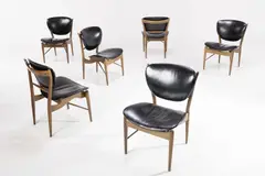 Finn Juhl, Dining Chairs (6), ca. 1958, Walnut