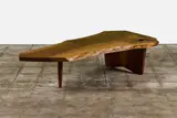 Large 'Conoid' Coffee Table by George Nakashima, 1971, English walnut, offered Sep 2026
