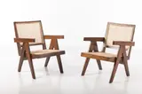 Pierre Jeanneret, Easy Chairs (2), ca. 1957, Teak