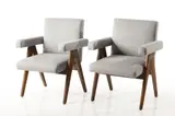 Pierre Jeanneret, 'High Court' Armchairs (2), ca. 1955, Teak