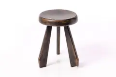 Charlotte Perriand, 'Meribel' Stool, ca. 1962, Blackened beech