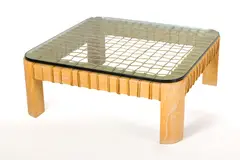 Karl Springer, 'Dowelwood' Coffee Table, 1970s, Cerused oak