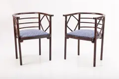 Josef Hoffmann, Chairs (2), 1920s, fabric