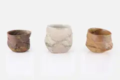 Paul Soldner, Tea Bowls (3), ca. 2006, Glazed stoneware