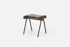 Jacques Adnet, Stool, 1950s, leather
