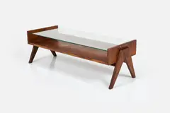 Coffee Table by Pierre Jeanneret, ca. 1955, Teak, sold Jun 2026