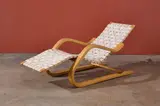 Alvar Aalto, Cantilevered Chaise Lounge, 1980s, Birch