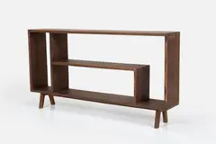 Pierre Jeanneret, Double-Sided Low Shelf, ca. 1960, Teak