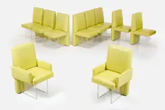 Vladimir Kagan, 'Clos' Dining Chairs (10), ca. 1975, vinyl upholstery