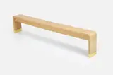 Karl Springer, Long Console Table, 1980s, Lacquered grasscloth
