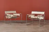 Marcel Breuer, 'Wassily' Chairs (2), 1990s, Chrome-plated tubular steel