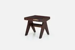 Slatted Stool by Pierre Jeanneret, ca. 1960, Teak, sold Mar 2026