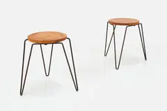 Florence Knoll, Stacking Stools (2), ca. 1950, Plywood