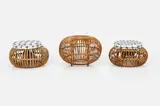 Franco Albini, Stools (3), 1960s, Rattan