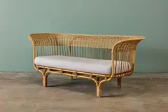 + Franca Helg, 'Belladonna' Settee by Franco Albini, 1951, / late 20th century Rattan, sold Mar 2026