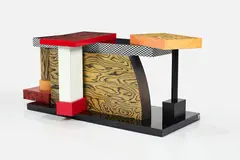 Ettore Sottsass, 'Tartar' Console Table, 1985, Stained plywood