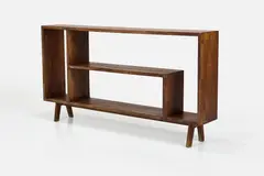 Pierre Jeanneret, Double-Sided Low Shelf, ca. 1960, Teak