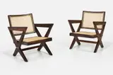 Lounge Chairs (2) by Pierre Jeanneret, ca. 1955, Teak, sold Dec 2025