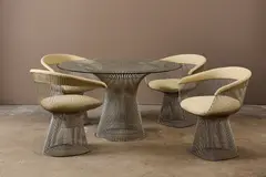 Warren Platner, Dining Set (5), 1966, / 1976 Steel