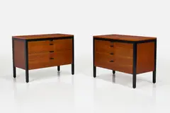 George Nelson, + Associates, 'Black Frame' Dressers (2), 1955, painted aluminum
