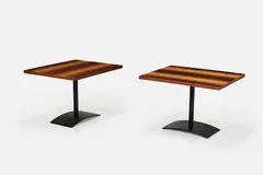 Milo Baughman, Side Tables (2), 1960s, Lacquered steel