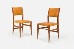 Chairs (2) by Gio Ponti, 1950s, Walnut, sold Sep 2025