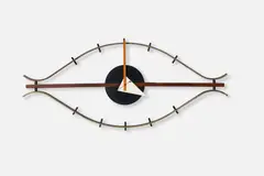 George Nelson, + Associates, 'Eye' Wall Clock, ca. 1957, Walnut