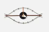 George Nelson, + Associates, 'Eye' Wall Clock, ca. 1957, Walnut