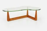 Biomorphic Coffee Table by T. H. Robsjohn-Gibbings, ca. 1952, Glass, sold Jun 2025