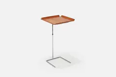 Adjustable Tray Table by George Nelson, ca. 1950, Walnut plywood, sold Jun 2025