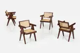 Armchairs (4) by Pierre Jeanneret, ca. 1955, Teak, sold Jun 2025