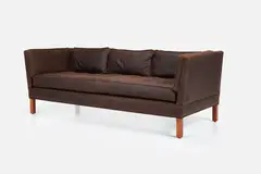 Drop-Arm Sofa by Edward Wormley, ca. 1957, Leather, sold Apr 2025