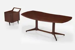 + Franca Held, Desk and Cabinet (2) by Franco Albini, 1950, / 1956 Rosewood, sold Apr 2025