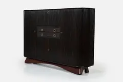 Bar Cabinet by Osvaldo Borsani, ca. 1950, Mahogany, sold Apr 2025