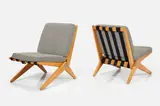 Pierre Jeanneret, 'Scissor' Chairs (2)