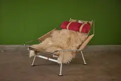 Hans J. Wegner, 'Flag Halyard' Lounge Chair, 1965, Enameled and matte chrome-plated steel