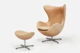 Arne Jacobsen, 'Egg' Chair + Ottoman (2)