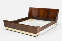 Queen Bed by Osvaldo Borsani, ca. 1950, Walnut, offered Dec 2024