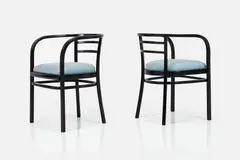 Otto Wagner, 'Postsparkasse Vienna' Armchairs (2), ca. 1905, Ebonized bentwood