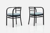 Otto Wagner, 'Postsparkasse Vienna' Armchairs (2), ca. 1905, Ebonized bentwood