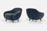 Lounge Chairs (2) by Gilbert Rohde, ca. 1933, Fabric, sold Sep 2024