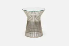 Side Table by Warren Platner, 1960s, Chrome-plated steel, sold Sep 2024