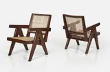 Armchairs (2) by Pierre Jeanneret, ca. 1960, Teak, sold Sep 2024