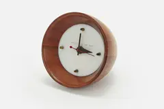 George Nelson, + Associates, 'Furniture Guild' Desk Clock, ca. 1960, Walnut