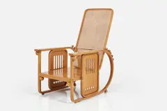 Josef Hoffmann, Early 'Sitzmachine' Adjustable Lounge Chair, 1905, -1908 Bent beech