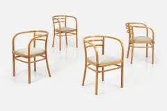 Otto Wagner, 'Postsparkasse Vienna' Armchairs (4), ca. 1905, Beech bentwood