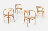 Otto Wagner, 'Postsparkasse Vienna' Armchairs (4), ca. 1905, Beech bentwood