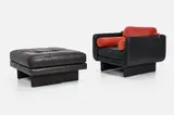 Vladimir Kagan, Lounge Chair + Ottoman (2)