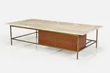 Coffee Table by Paul McCobb, ca. 1952, Travertine, sold Sep 2024